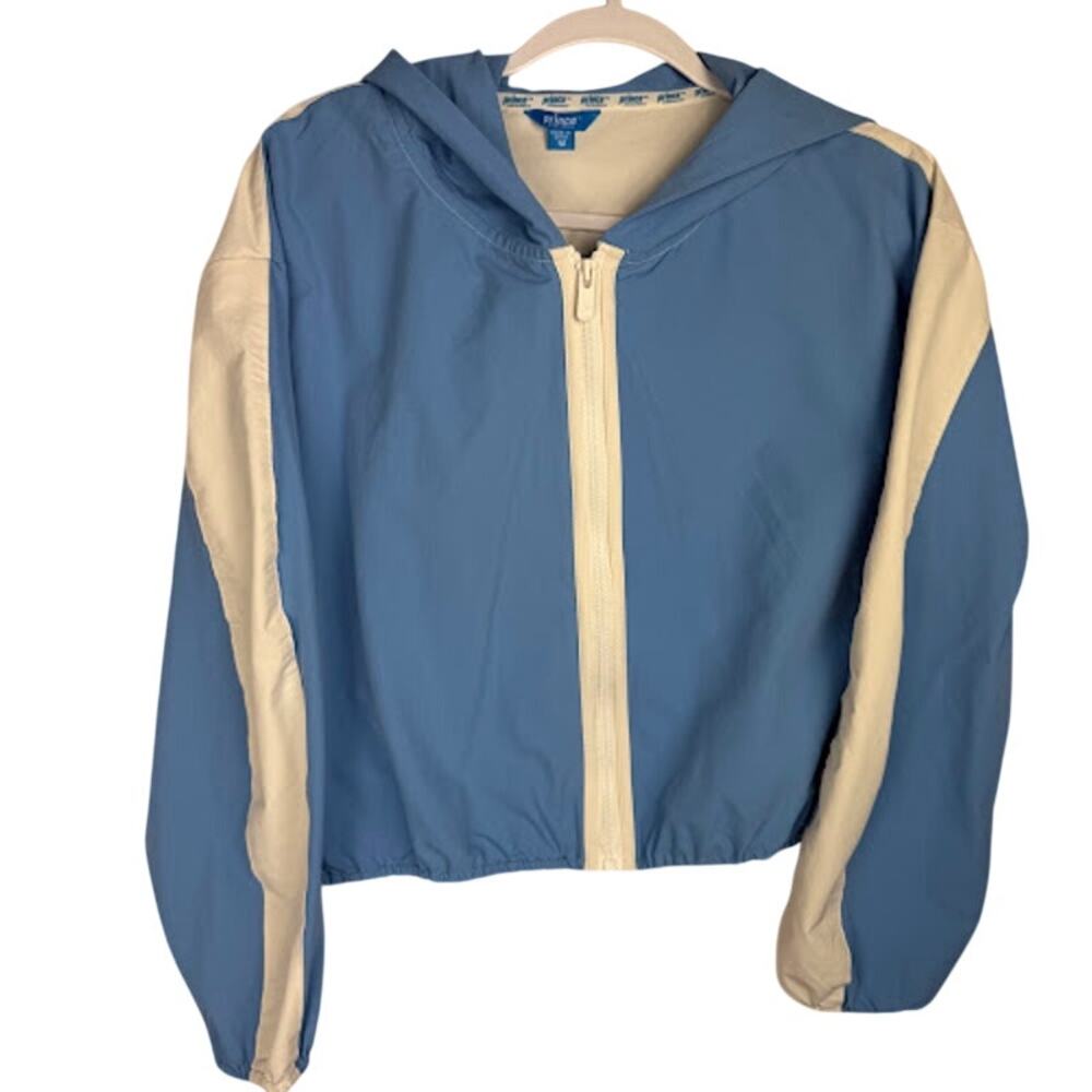 Prince Pickleball Cropped Windbreaker Jacket Blue White Women’s Medium